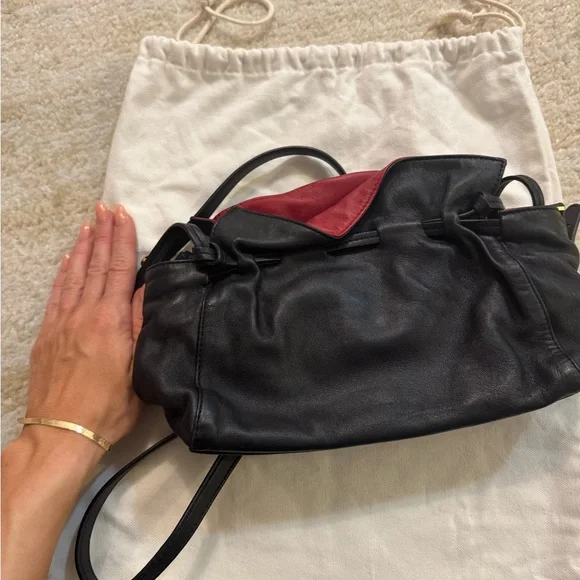 Mansur Gavriel Lambskin Mini Protea Bag Black
